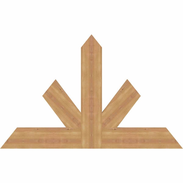 Ekena Millwork Saratoga Timber Gable Bracket, Western Red Cedar, 48"W x 30"H x 1 1/2"D x 5 1/2"F, 15/12 Pitch GBW048X30X0206SAR00SWR - main